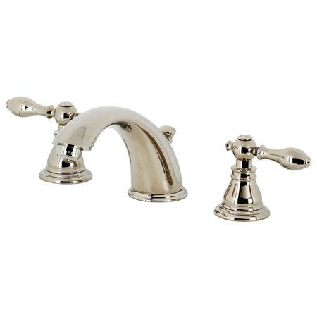 KINGSTON BRASS American Classic Widespread Bathroom Faucet W/Retail Pop-Up, Nickel KB966ACLPN